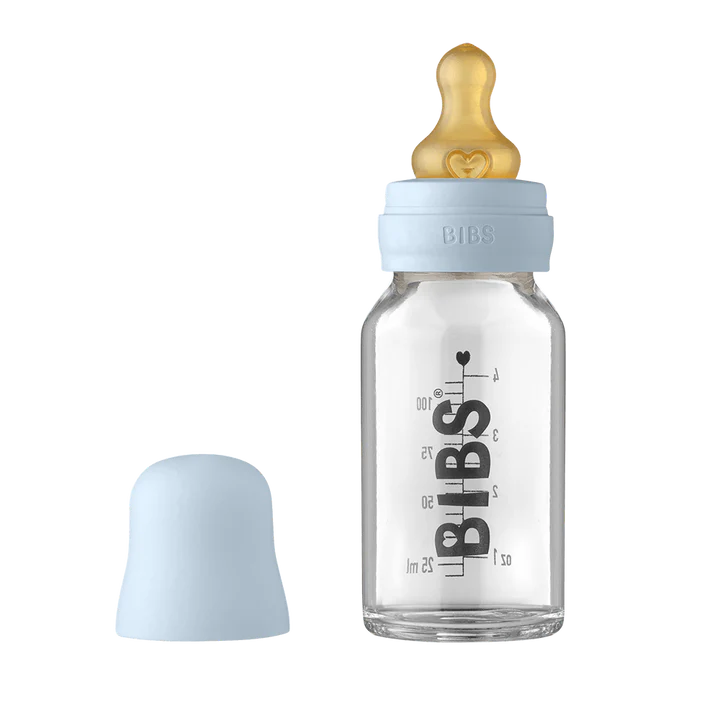 SET COMPLETO BIBERON - in vetro - baby blu