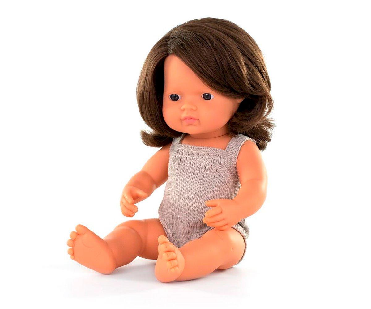 BAMBOLA EMPATIA BAMBINI - capelli castani, handmade, Miniland