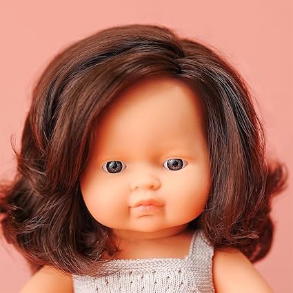 BAMBOLA EMPATIA BAMBINI - capelli castani, handmade, Miniland