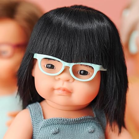 BAMBOLA EMPATIA BAMBINI- Asiatica con occhiali, handmade, Miniland