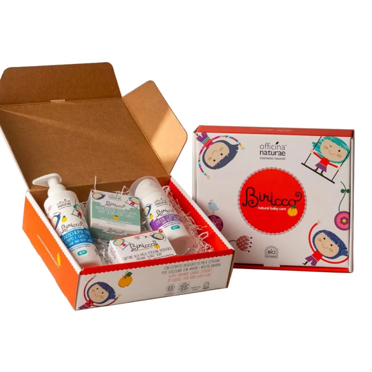 CONFEZIONE REGALO CURA DEI NEONATI - Biricco Baby 6m, prodotti naturali