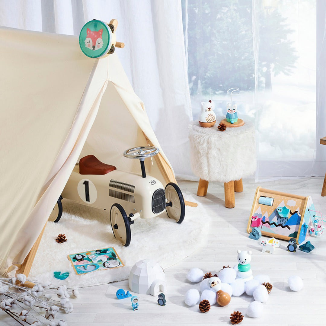 TENDA CANADESE PER BAMBINI - per interni, in legno e tessuto, ecosostenibile