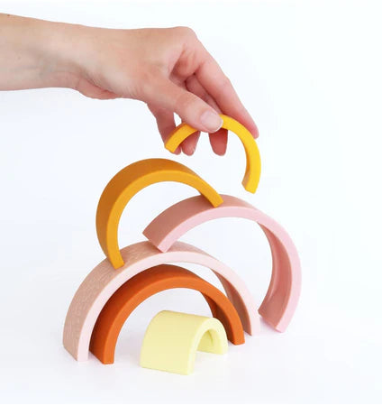 ARCOBALENO IMPILABILE neonati in Silicone Alimentare - Tramonto