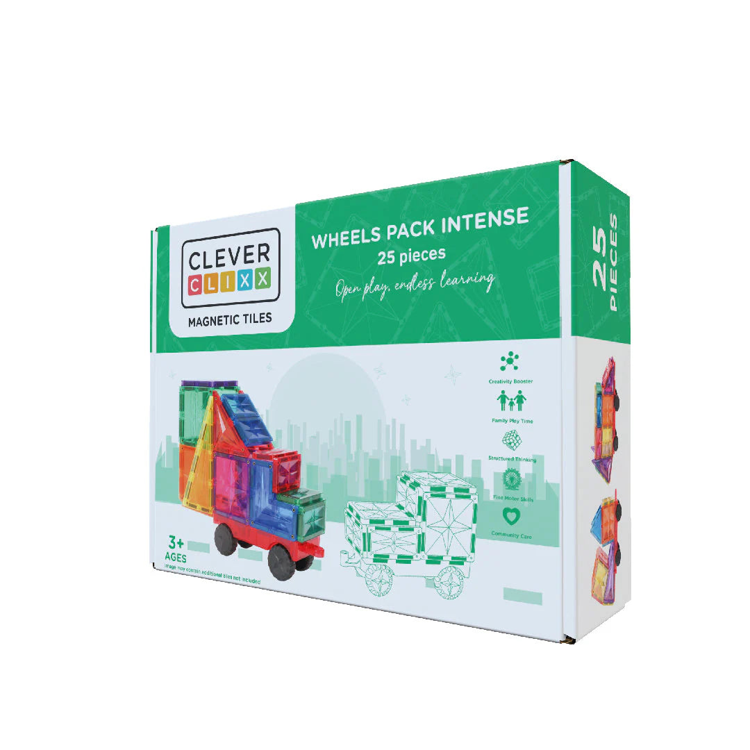 COSTRUZIONI MAGNETICHE BAMBINI - Con ruote, 25 pezzi
