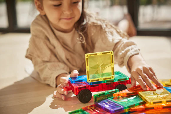 COSTRUZIONI MAGNETICHE BAMBINI - Con ruote, 25 pezzi