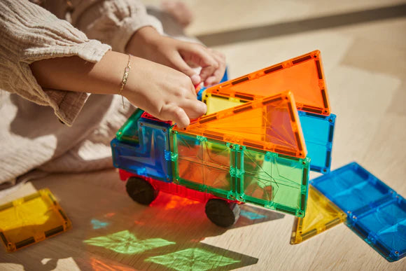 COSTRUZIONI MAGNETICHE BAMBINI - Con ruote, 25 pezzi