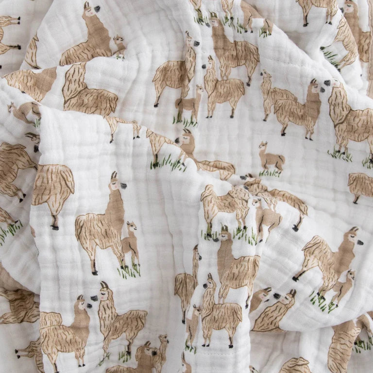 COPERTINA NEONATO in morbido cotone 120 x 120cm - Little Unicorn