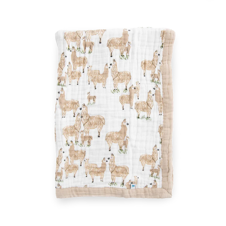 COPERTINA NEONATO in morbido cotone 120 x 120cm - Little Unicorn