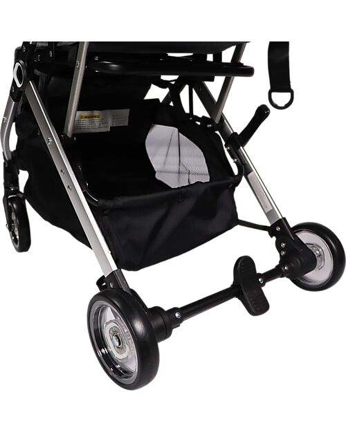 PASSEGGINO LEGGERO PER BAMBINI - schienale regolabile, Ding Baby Vivo Grigio/Argento