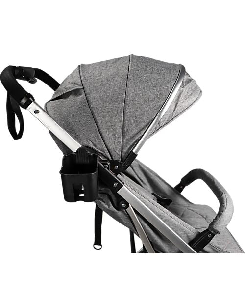 PASSEGGINO LEGGERO PER BAMBINI - schienale regolabile, Ding Baby Vivo Grigio/Argento