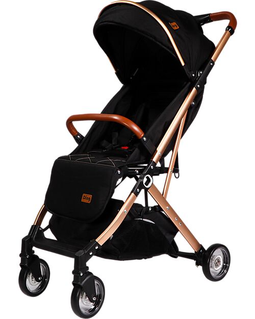 PASSEGGINO LEGGERO PER BAMBINI - schienale regolabile, Ding Baby Vivo - Nero/Rosé