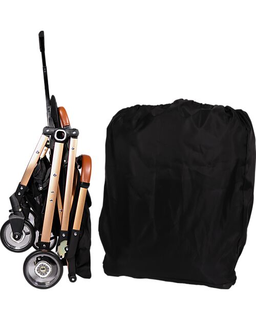 PASSEGGINO LEGGERO PER BAMBINI - schienale regolabile, Ding Baby Vivo - Nero/Rosé