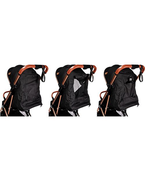 PASSEGGINO LEGGERO PER BAMBINI - schienale regolabile, Ding Baby Vivo - Nero/Rosé