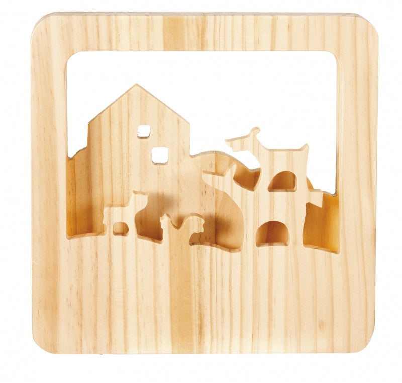LUCE NOTTURNA PER BAMBINI - musicisti di Brema, in legno, ecosostenibile