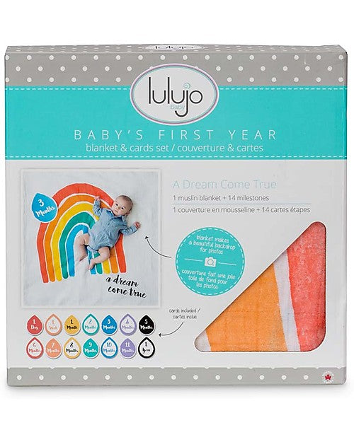 KIT PRIMO ANNO NEONATI - mussola in Cotone + 14 Cards