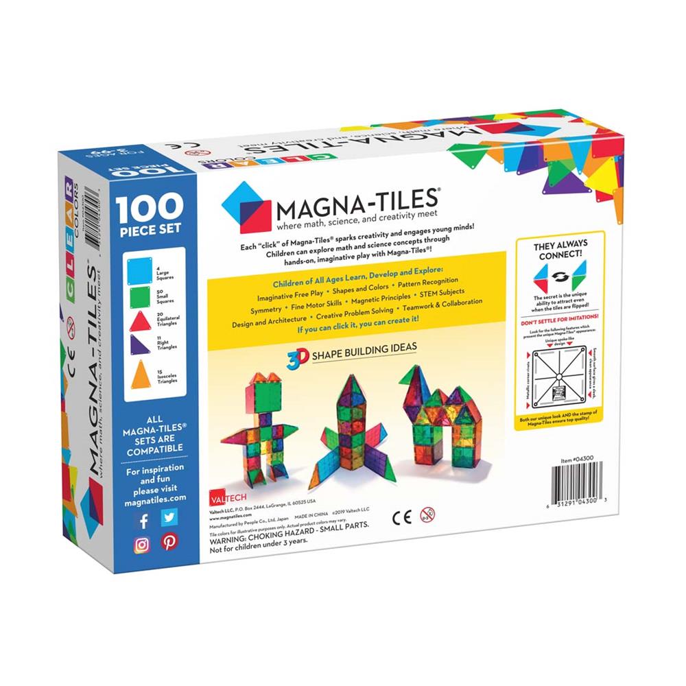 COSTRUZIONI MAGNETICHE PER BAMBINI - 100 Elementi, stimola la creatività
