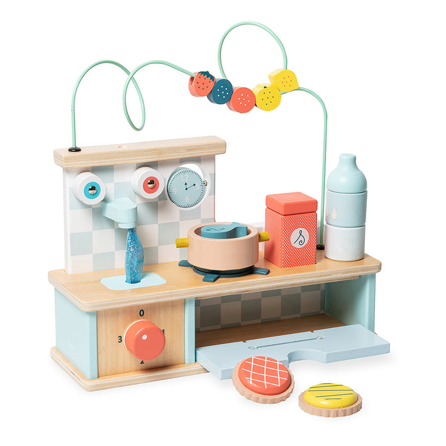 MINI CUCINA BAMBINI - multi attività, in legno, ecosostenibile
