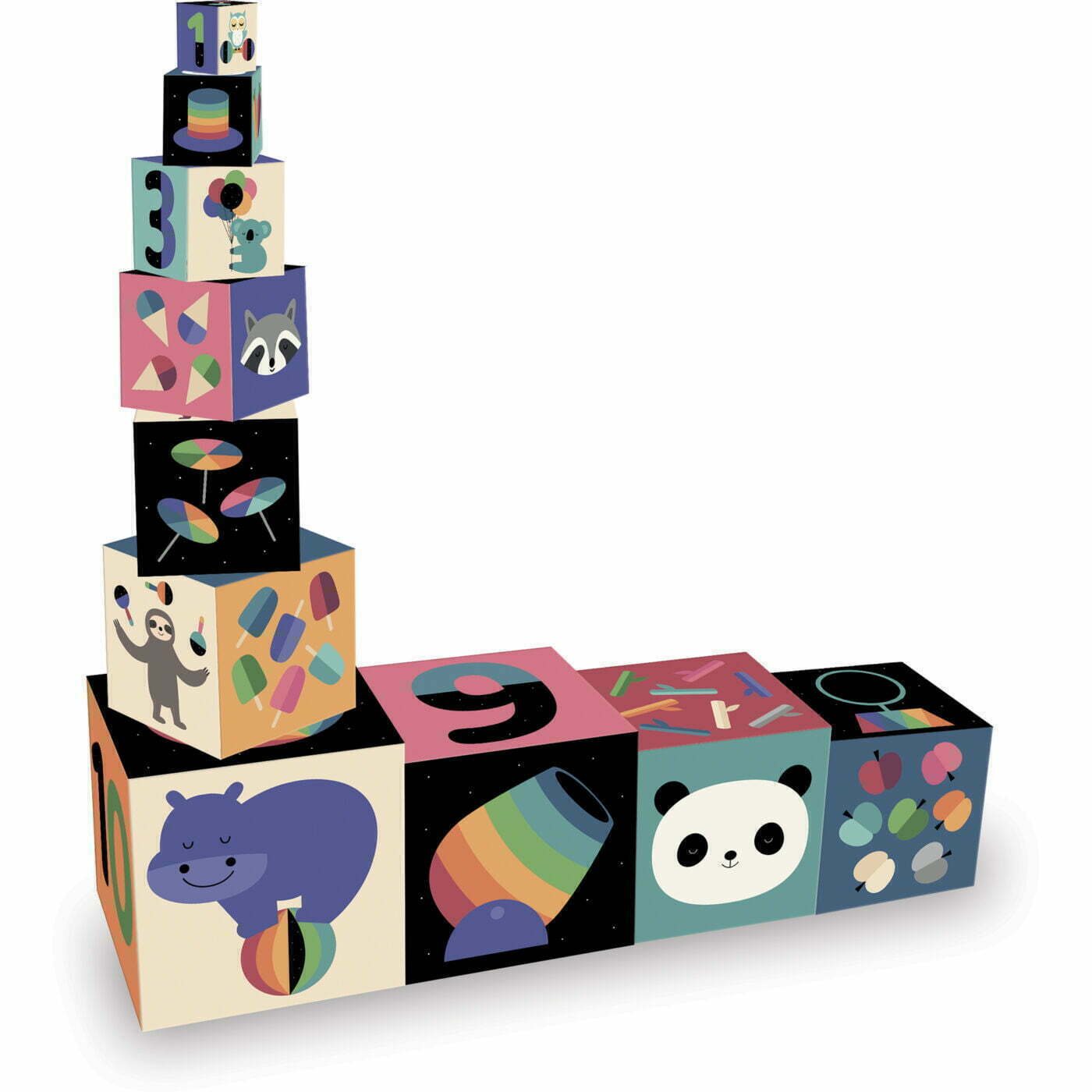 CUBI IMPILABILI PER BAMBINI - Arcobaleno
