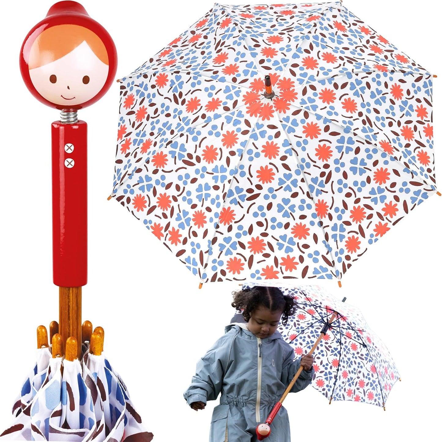 OMBRELLO BIMBI - Capuccetto Rosso, legno, ecosostenibile