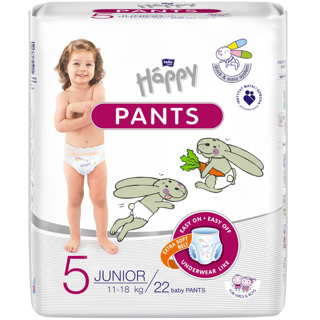 PANNOLINI ANALLERGICI Bella Baby Happy Pants Mutandina 11-18 Kg. Tg. 5