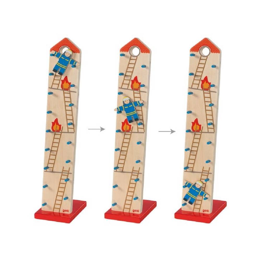IL POMPIERE ROTOLANTE GIOCHI PER BAMBINI - il capo dei pompieri Benno, in legno, ecosostenibile