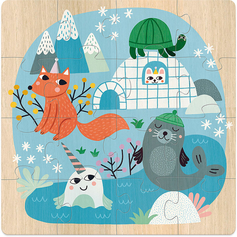 PUZZLE ANIMALI BAMBINI - in legno, ecosostenibile