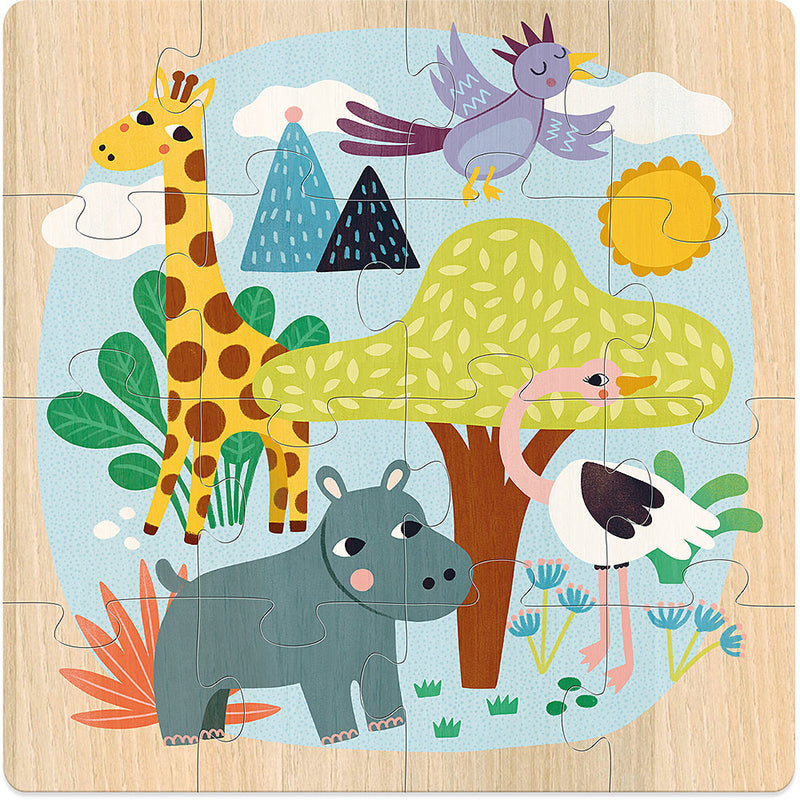 PUZZLE ANIMALI BAMBINI - in legno, ecosostenibile
