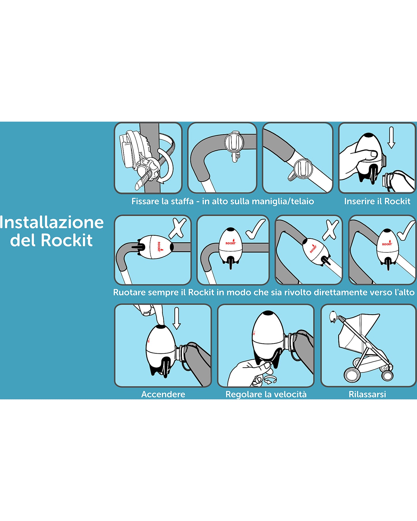DONDOLA PASSEGGINO BAMBINI - automatico con diverse velocità