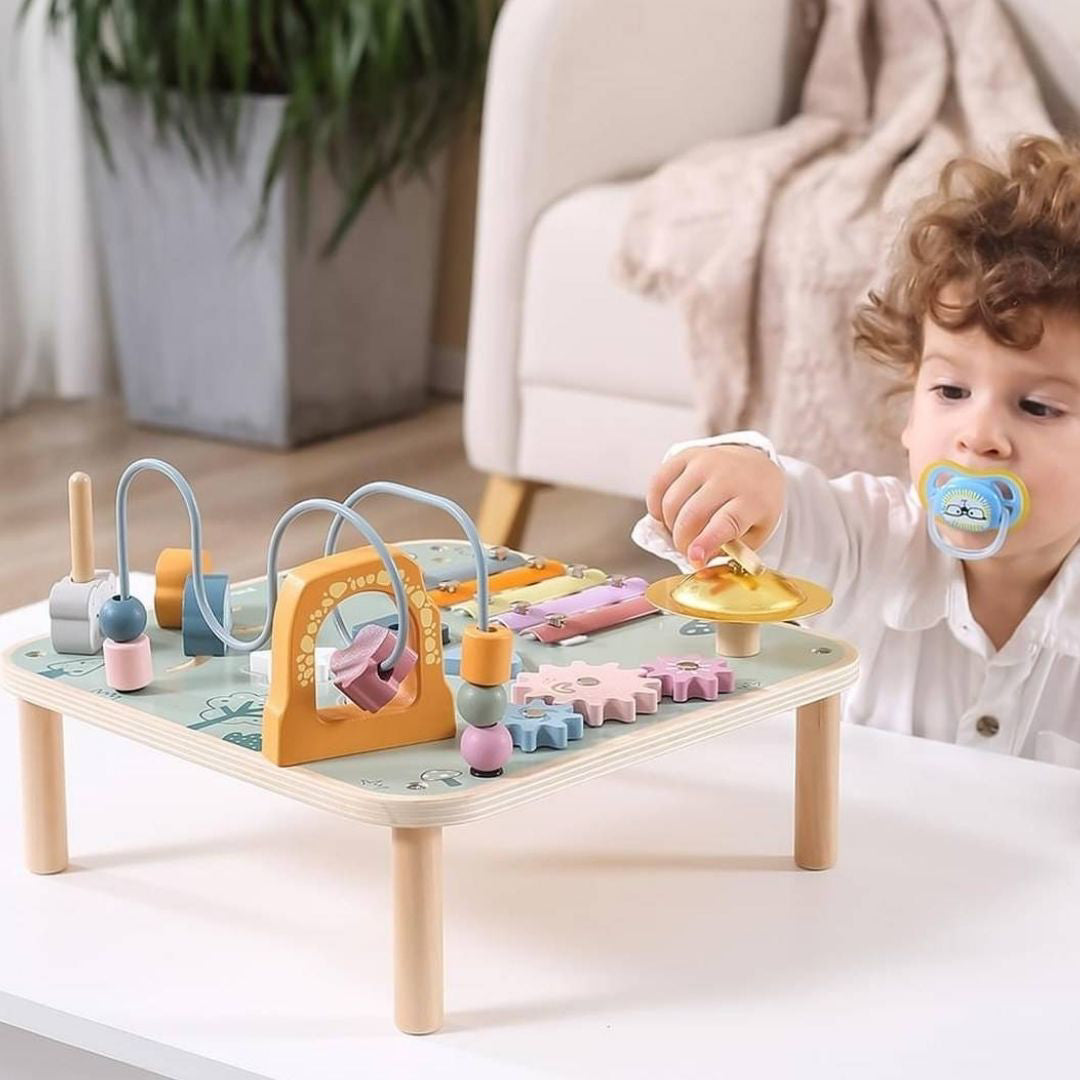 TAVOLO MUSICALE BAMBINI multi attività - in legno, ecosostenibile