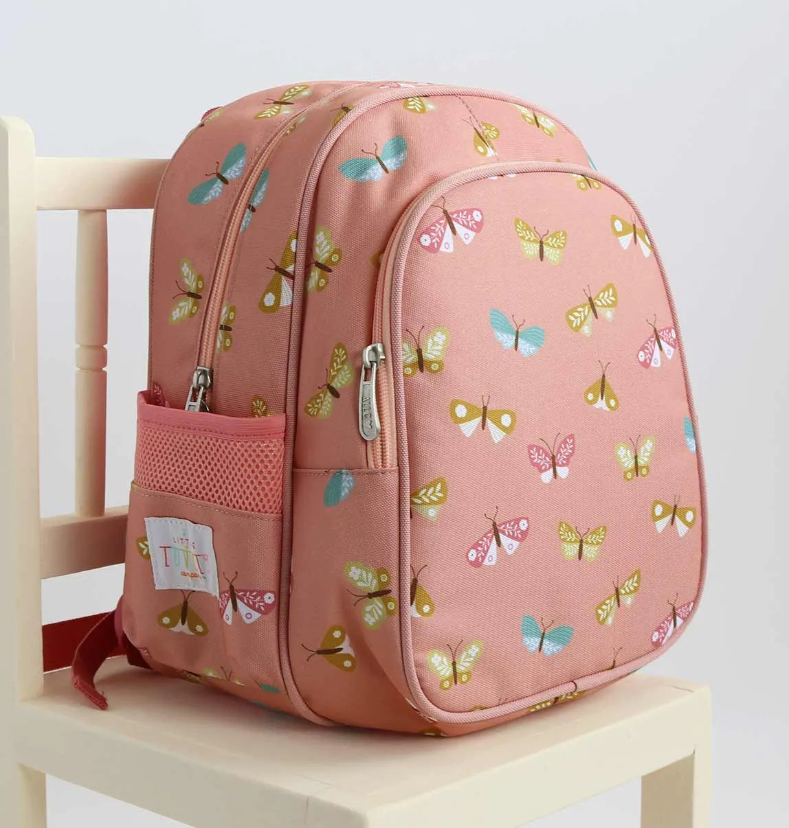 ZAINETTO BAMBINI grande con tasca termica, Farfalle
