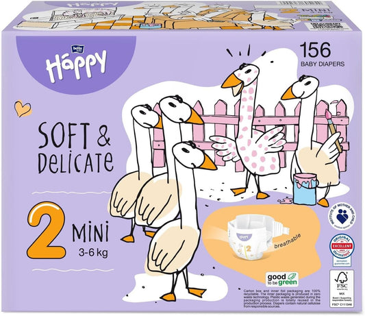 PANNOLINI ANALLERGICI - BOX - Bella Baby Happy  3-6 kg. Tg. 2