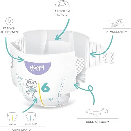 PANNOLINI ANALLERGICI - BOX - Bella Baby Happy  15+ kg. Tg. 6