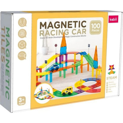 PISTA AUTOMIBILI MAGNETICA BIMBI – Costruzioni Magnetiche 100 PZ.