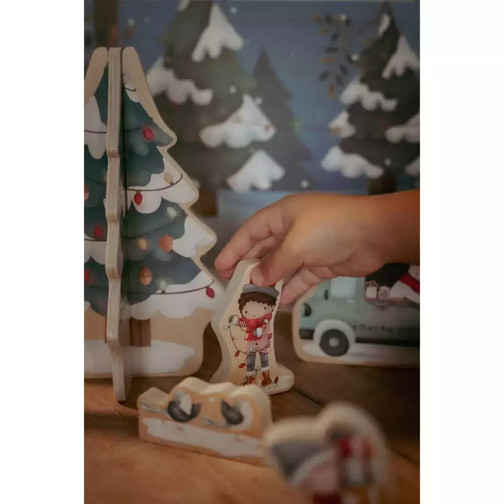 CALENDARIO DELL'AVVENTO BAMBINI - 25 pezzi, in legno, ecosostenibile