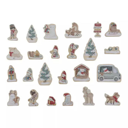 CALENDARIO DELL'AVVENTO BAMBINI - 25 pezzi, in legno, ecosostenibile