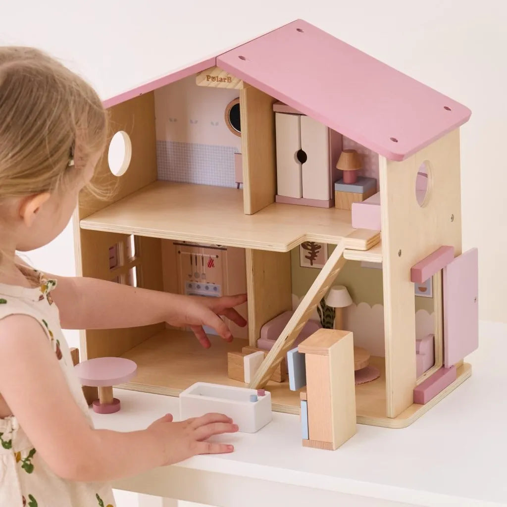 CASA BAMBOLE BAMBINI - 27 Pezzi in legno