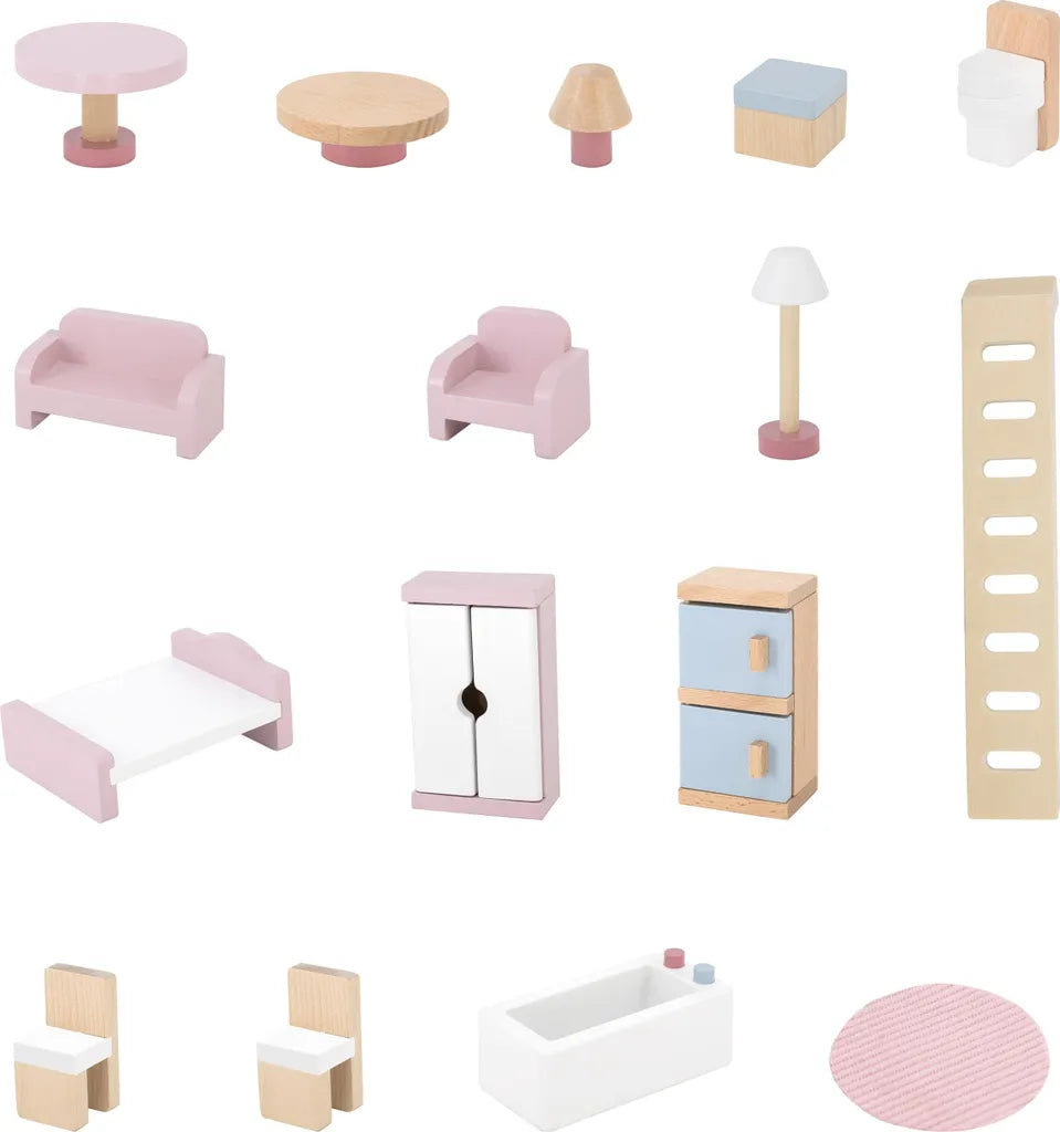 CASA BAMBOLE BAMBINI - 27 Pezzi in legno