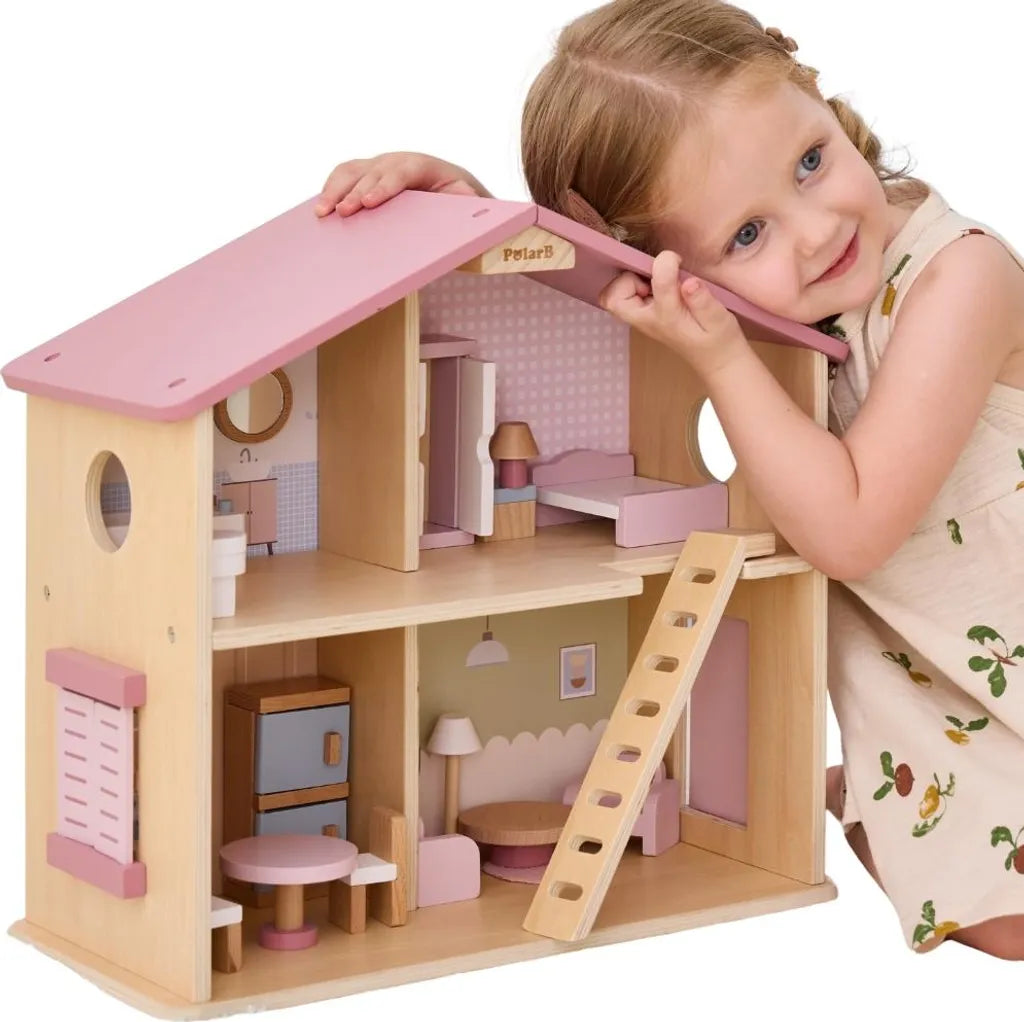 CASA BAMBOLE BAMBINI - 27 Pezzi in legno