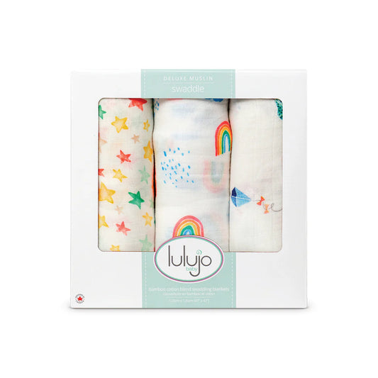 Set of 3 blankets 120x120cm lulujo