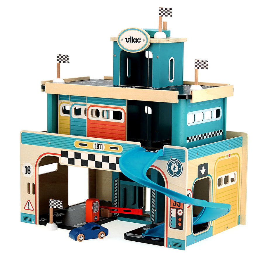 GARAGE  VINTAGE GIOCATTOLO PER BAMBINI - Vilacity, in legno, ecosostenibile