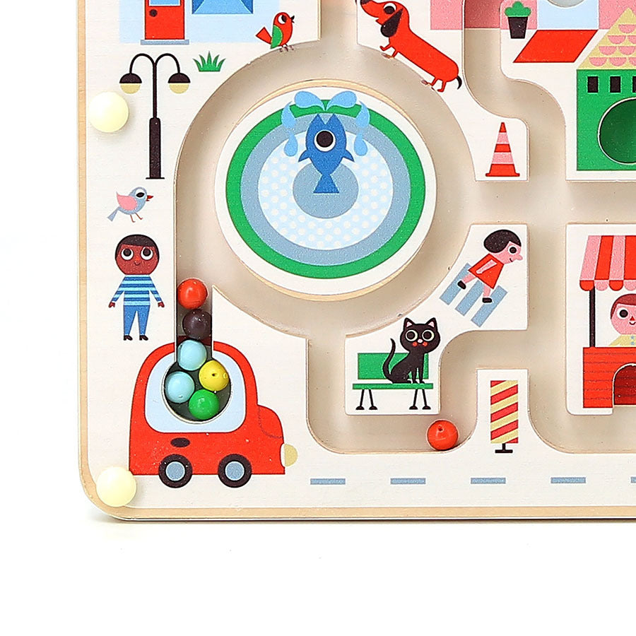 LABIRINTO MAGNETICO BAMBINI - in legno, ecosostenibile