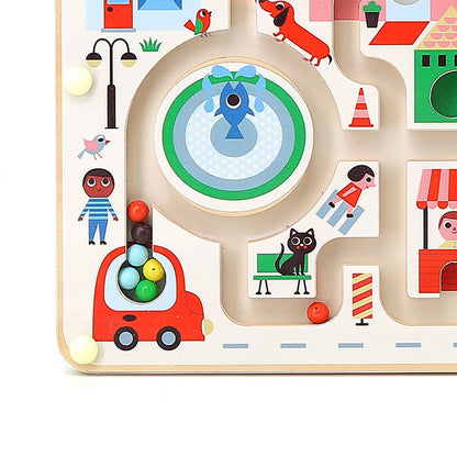LABIRINTO MAGNETICO BAMBINI - in legno, ecosostenibile