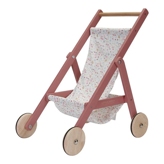 Wooden Doll Stroller