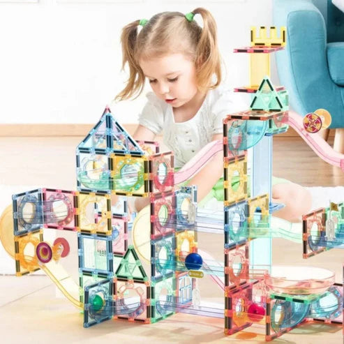 COSTRUZIONI MAGNETICHE BAMBINI - 208 Pezzi in 3 D