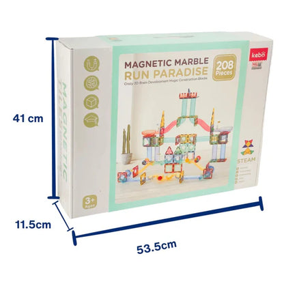 COSTRUZIONI MAGNETICHE BAMBINI - 208 Pezzi in 3 D