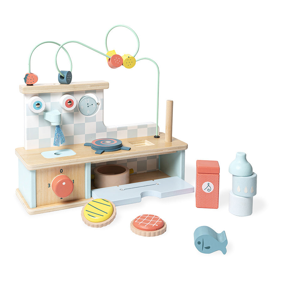 MINI CUCINA BAMBINI - multi attività, in legno, ecosostenibile