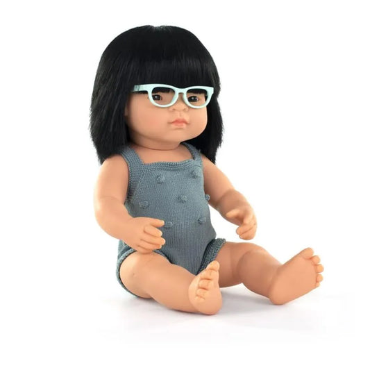 Asian Doll with Glasses Miniland