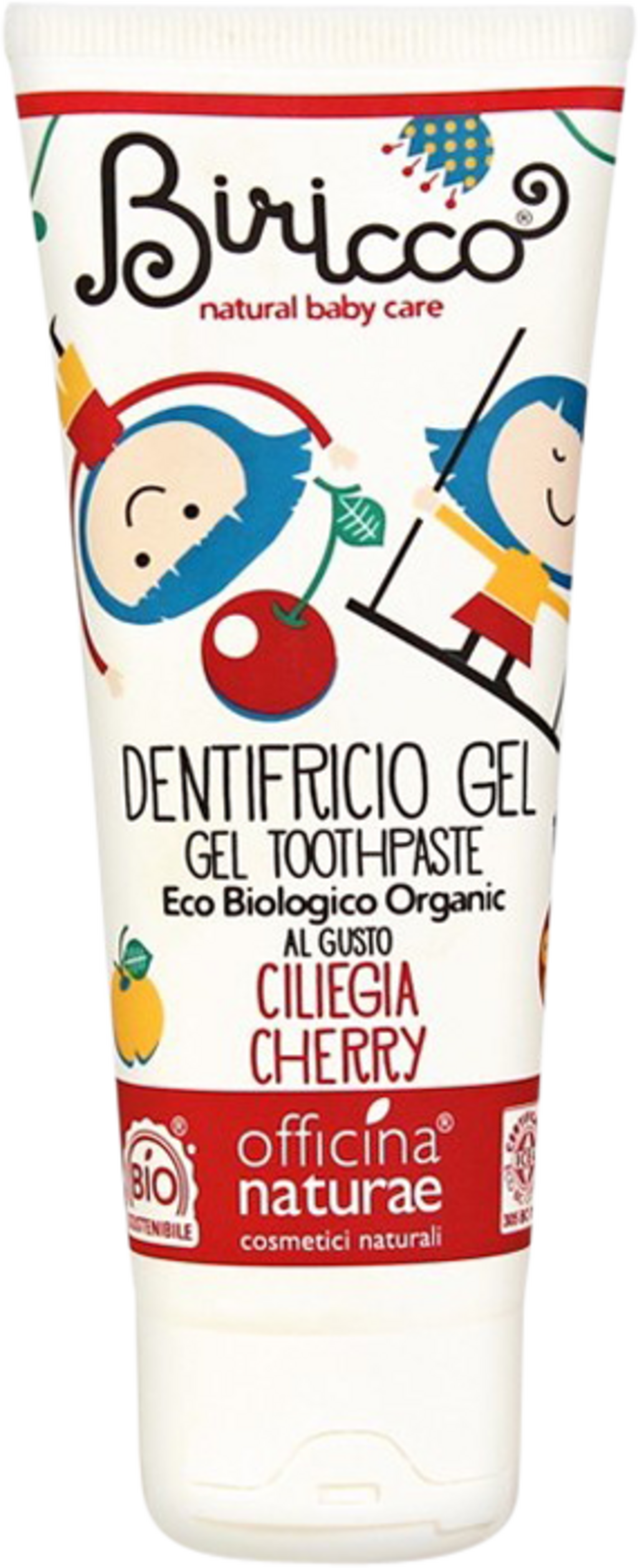 Dentifricio  Gel Naturale per Bambini alla Ciliegia, 75 ml Officina Naturae