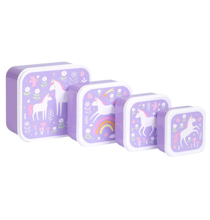SCATOLA PORTA PRANZO E MERENDA - BIMBI - Unicorno Arcobaleno