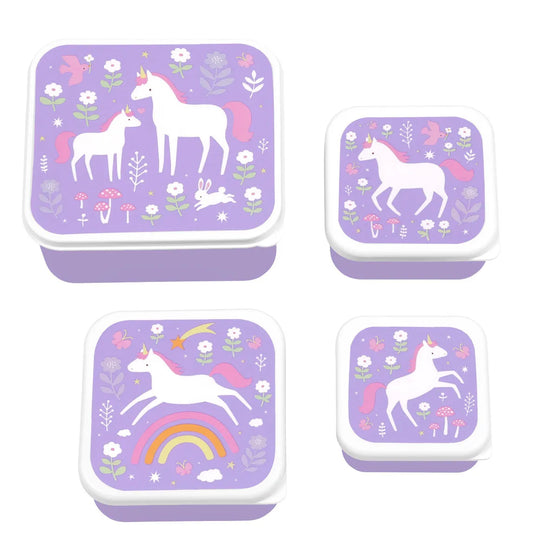 SCATOLA PORTA PRANZO E MERENDA - BIMBI - Unicorno Arcobaleno